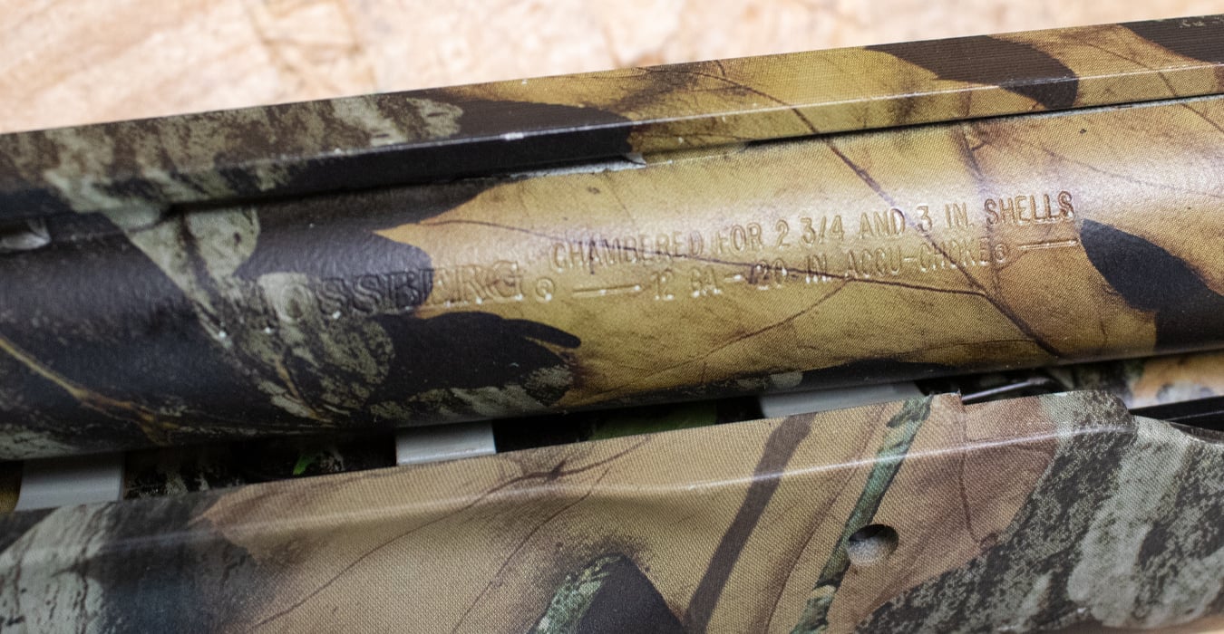 MOSSBERG 500 12 Gauge Used Shotgun with Mossy Oak Camo Finish and Accu-Choke Barrel
